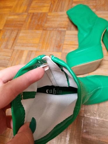 Zelene ženske čizme na platformu i visoku blok štiklu - Brend: CUBIN na lalafo.rs — 3 Zelene ženske čizme na platformu i visoku blok štiklu - Brend: CUBIN — 3