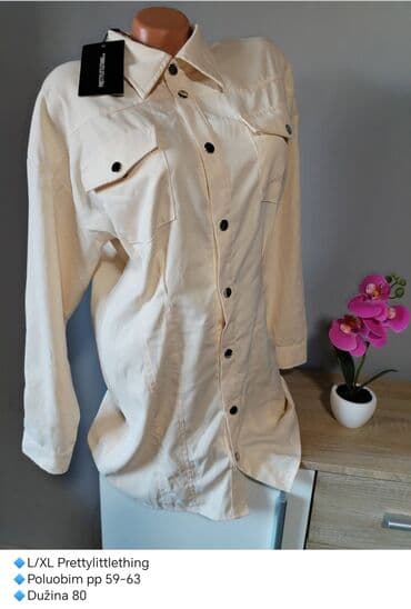 Ženske košulje 1) PrettyLittleThing košulja/tunika - Veličina: L/XL - na lalafo.rs Ženske košulje 1) PrettyLittleThing košulja/tunika - Veličina: L/XL -