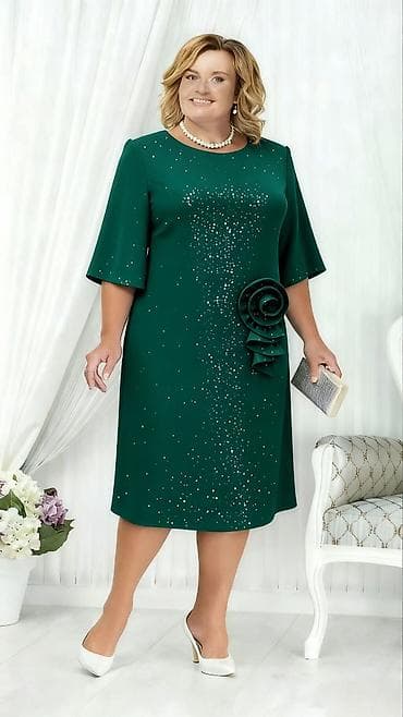 Elegantna haljina – plus size 3XL - Kroj: A-linija do ispod kolena na lalafo.rs — 1 Elegantna haljina – plus size 3XL - Kroj: A-linija do ispod kolena — 1