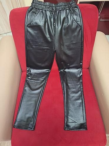 pantalone butiku ali: Crne ženske/uni jogger pantalone od eko kože - Materijal: mekana na lalafo.rs — 1 pantalone butiku ali: Crne ženske/uni jogger pantalone od eko kože - Materijal: mekana — 1