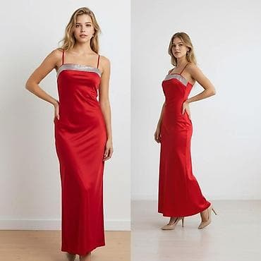 Svečana duga haljina sa tankim bretelama i ukrasnim štras po gornjem na lalafo.rs — 2 Svečana duga haljina sa tankim bretelama i ukrasnim štras po gornjem — 2