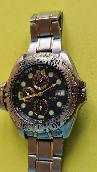 Diver’s kvarcni ručni sat – hronograf, 30 m - Mehanizam: kvarc - na lalafo.rs — 3 Diver’s kvarcni ručni sat – hronograf, 30 m - Mehanizam: kvarc - — 3