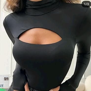 Roll-necks: Bluza sa otvorenim dekolteom na prst rukav. Crna,braon,siva,svetlo at lalafo.rs — 1 Roll-necks: Bluza sa otvorenim dekolteom na prst rukav. Crna,braon,siva,svetlo — 1