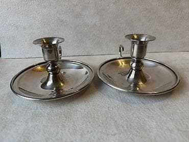 Antique vases & decor: Vintage alpaka svećnjaci par chamberstick Elegantni vintage svećnjaci at lalafo.rs — 6 Antique vases & decor: Vintage alpaka svećnjaci par chamberstick Elegantni vintage svećnjaci — 6