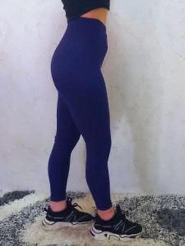 Ribane sportske helanke – tamnoplave - Model: visok struk, dužina do na lalafo.rs Ribane sportske helanke – tamnoplave - Model: visok struk, dužina do