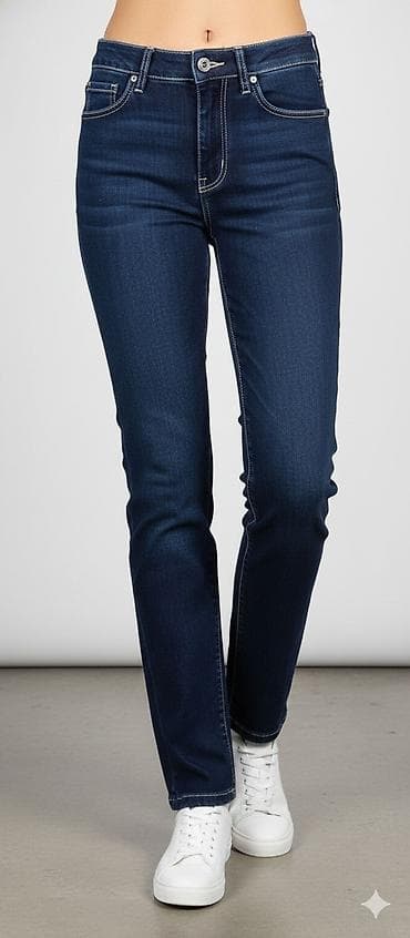 Ženske farmerke – tamno plavi denim - Klasčan kroj sa blagim na lalafo.rs Ženske farmerke – tamno plavi denim - Klasčan kroj sa blagim