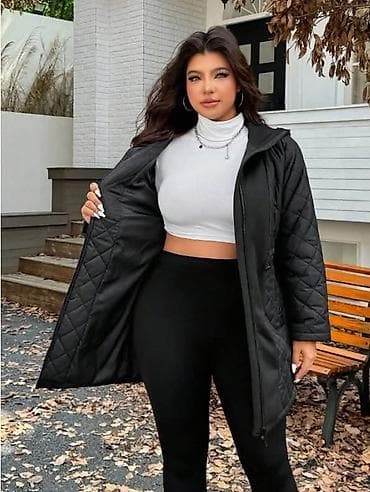 sako laneni: Ženska prošivena jakna sa kapuljačom – crna velicina 2XL 3XL - Dužina at lalafo.rs — 3 sako laneni: Ženska prošivena jakna sa kapuljačom – crna velicina 2XL 3XL - Dužina — 3