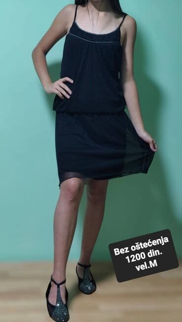 Haljine: 0101 Brand M, bоја - Crna, Na bretele na lalafo.rs Haljine: 0101 Brand M, bоја - Crna, Na bretele