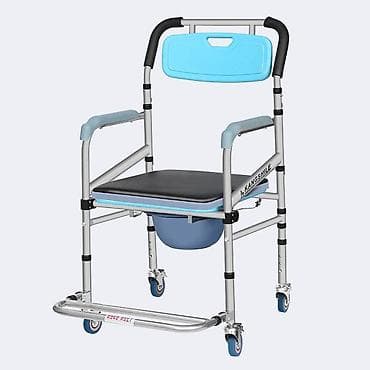 Prenosiva toaletna stolica sa točkićima i noćnom posudom - 3-u-1 na lalafo.rs Prenosiva toaletna stolica sa točkićima i noćnom posudom - 3-u-1