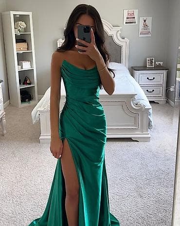 💫Prelepa elegantna duga svečana haljina bez bretela 3500 din uni na lalafo.rs — 4 💫Prelepa elegantna duga svečana haljina bez bretela 3500 din uni — 4