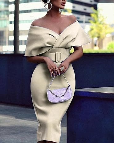 Dresses: 🔥Elegantna midi haljina sa ramenima otkrivenim (off-shoulder) i at lalafo.rs — 5 Dresses: 🔥Elegantna midi haljina sa ramenima otkrivenim (off-shoulder) i — 5
