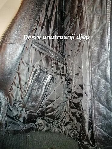 Crna kožna jakna – veličina XL - Klasičan kroj sa kragnom i punjenom na lalafo.rs — 3 Crna kožna jakna – veličina XL - Klasičan kroj sa kragnom i punjenom — 3