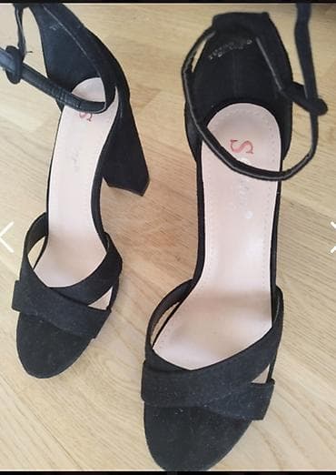 Crne ženske sandale na visoku blok štiklu - Elegantne crne sandale sa na lalafo.rs — 3 Crne ženske sandale na visoku blok štiklu - Elegantne crne sandale sa — 3