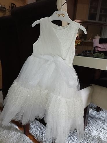 Svečana bela haljina za devojčice - Boja: bela, sa diskretnim sjajem na lalafo.rs — 1 Svečana bela haljina za devojčice - Boja: bela, sa diskretnim sjajem — 1