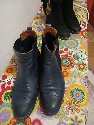 Kožne ženske Chelsea čizme – teget - Materijal: prirodna koža spolja na lalafo.rs — 1 Kožne ženske Chelsea čizme – teget - Materijal: prirodna koža spolja — 1