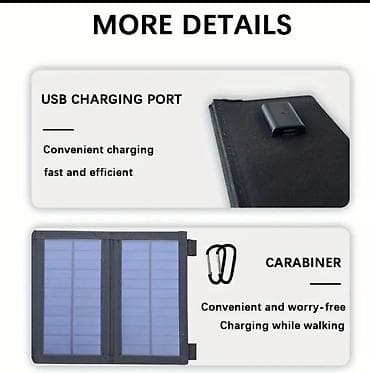 Prenosivi preklopni solarni panel 40W sa USB izlazom - Snaga: 40 W na lalafo.rs — 6 Prenosivi preklopni solarni panel 40W sa USB izlazom - Snaga: 40 W — 6