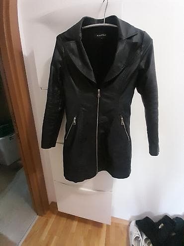 Ženska duga kožna jakna/kaput monton– D.D.STYLE - Boja: crna - na lalafo.rs Ženska duga kožna jakna/kaput monton– D.D.STYLE - Boja: crna -