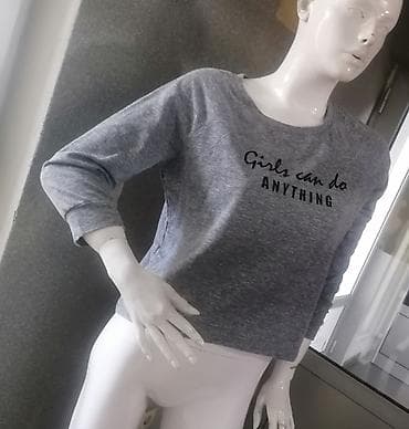 Ženska dukserica sa natpisom - Model: casual crop dužina, blago širi na lalafo.rs — 3 Ženska dukserica sa natpisom - Model: casual crop dužina, blago širi — 3