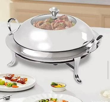 Ovaj okrugli poslužavnik za zagrevanje hrane od nerđajućeg čelika na lalafo.rs — 2 Ovaj okrugli poslužavnik za zagrevanje hrane od nerđajućeg čelika — 2