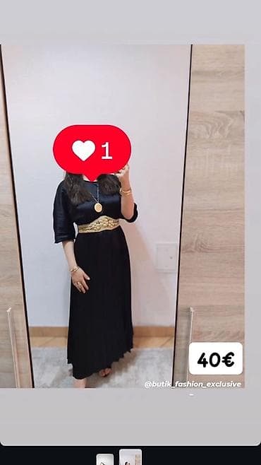 dve suknje po: Elegantne haljine – više modela - Crna duga haljina sa zlatnim at lalafo.rs — 1 dve suknje po: Elegantne haljine – više modela - Crna duga haljina sa zlatnim — 1