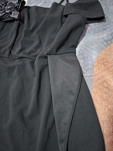 Elegantna crna haljina na bretele, veličina L. - Materijal: 100% na lalafo.rs — 4 Elegantna crna haljina na bretele, veličina L. - Materijal: 100% — 4