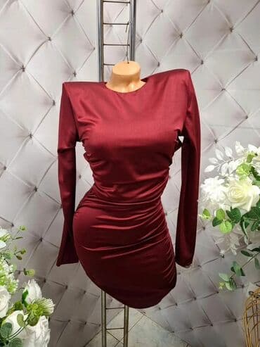 🔥Elegantna mini haljina sa dugim rukavima i naborima ❤️haljine 3500 na lalafo.rs 🔥Elegantna mini haljina sa dugim rukavima i naborima ❤️haljine 3500