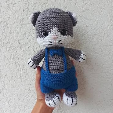 Heklana igračka maca, moj ručni rad. Napravljena je od 100% pamučnog na lalafo.rs — 2 Heklana igračka maca, moj ručni rad. Napravljena je od 100% pamučnog — 2