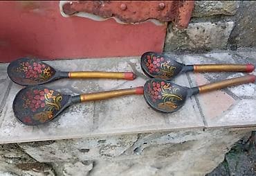 Drveni ukras,četri čaše sa kašikama, tradicionalni ukras iz Rusije,lep na lalafo.rs — 3 Drveni ukras,četri čaše sa kašikama, tradicionalni ukras iz Rusije,lep — 3