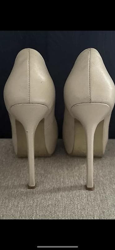 YSL platform salonke – bež/šampanj ton - Model: klasične salonke sa at lalafo.rs — 3 YSL platform salonke – bež/šampanj ton - Model: klasične salonke sa — 3