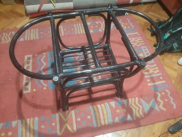 Antique Club Tables: Stakleni klub sto sa ramom od ratana - Ovalna gornja ploča od at lalafo.rs — 4 Antique Club Tables: Stakleni klub sto sa ramom od ratana - Ovalna gornja ploča od — 4