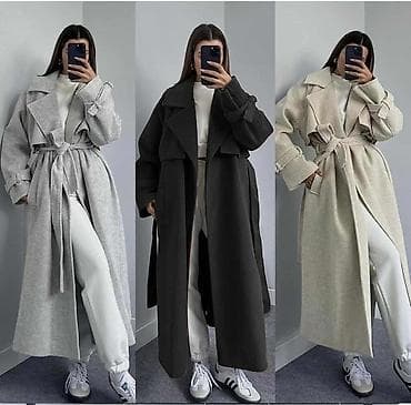 zenske broj: Dugi ženski kaput/trenč sa pojasom - Model: klasičan oversized kroj at lalafo.rs — 1 zenske broj: Dugi ženski kaput/trenč sa pojasom - Model: klasičan oversized kroj — 1