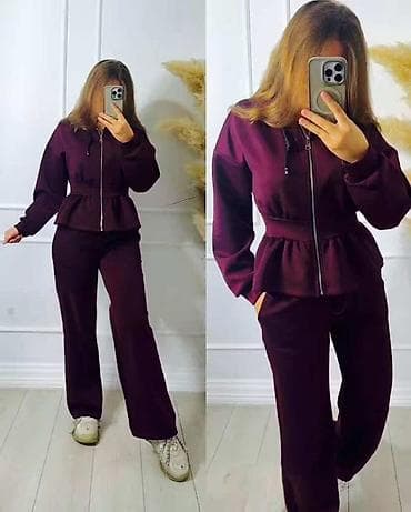 Ženski komplet trenerke sa duksericom – model sa peplum strukom - na lalafo.rs — 2 Ženski komplet trenerke sa duksericom – model sa peplum strukom - — 2