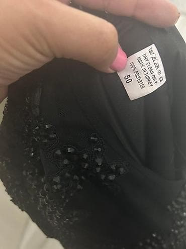 Elegantna crna večernja haljina – veličina 50 - Materijal: 100% na lalafo.rs — 3 Elegantna crna večernja haljina – veličina 50 - Materijal: 100% — 3