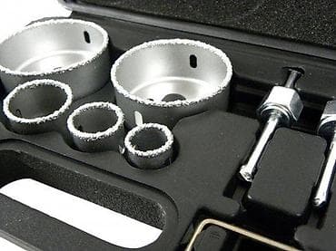 Ureznice: Set krunastih testera za keramičke pločice – 9 delova u koferu - na lalafo.rs — 3 Ureznice: Set krunastih testera za keramičke pločice – 9 delova u koferu - — 3