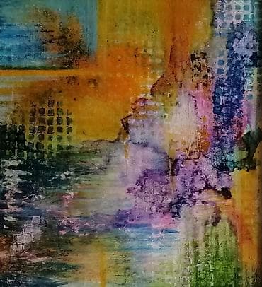 Uramljena umetnička slika na platnu 24x18cm rađena kombinacijom na lalafo.rs — 2 Uramljena umetnička slika na platnu 24x18cm rađena kombinacijom — 2