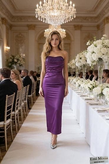 🔥Elegantna svečana haljina bez bretela - Kroj: uska silueta koja na lalafo.rs 🔥Elegantna svečana haljina bez bretela - Kroj: uska silueta koja