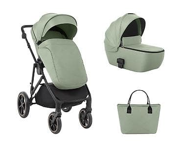 Kolica za bebe – set 3 u 1, maslinasto/menta zelena boja - na lalafo.rs Kolica za bebe – set 3 u 1, maslinasto/menta zelena boja -
