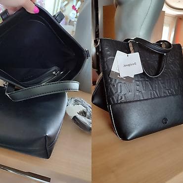 Desigual set torba + neseser - Crna ženska torba sa reljefnim slovima na lalafo.rs — 4 Desigual set torba + neseser - Crna ženska torba sa reljefnim slovima — 4