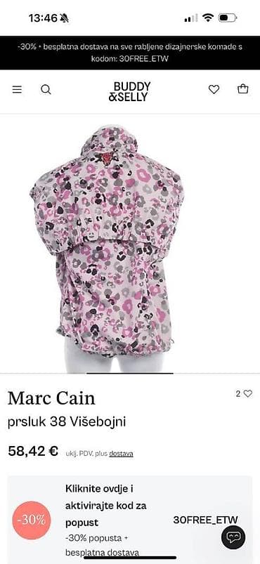 MARC CAIN prsluk, dimenzije: pazuh 50 cm a dužina 65 cm na lalafo.rs — 2 MARC CAIN prsluk, dimenzije: pazuh 50 cm a dužina 65 cm — 2