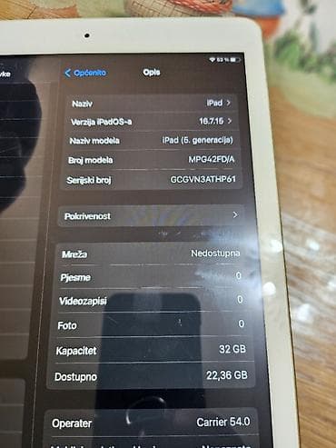 Electronics: Apple iPad 9.7” sa Touch ID Ipad 5 generacija baterija odlicn a sa sim at lalafo.rs — 4 Electronics: Apple iPad 9.7” sa Touch ID Ipad 5 generacija baterija odlicn a sa sim — 4