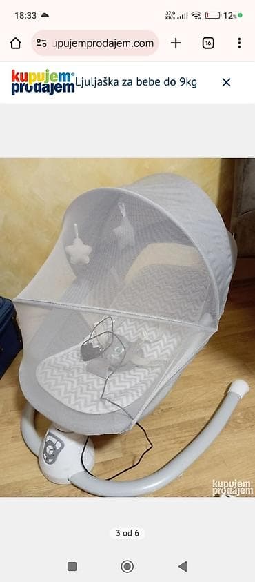 Ljuljaška za bebe do 9 kg - Udobno sedište sa mekanim, štepovanim na lalafo.rs — 1 Ljuljaška za bebe do 9 kg - Udobno sedište sa mekanim, štepovanim — 1
