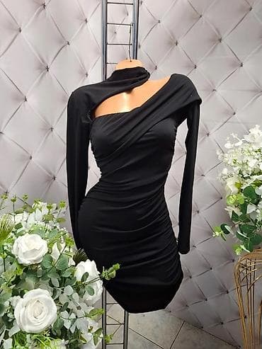 divide haljina tunika: Elegantna ženska mini haljina s efektom nabora i asimetričnim at lalafo.rs — 3 divide haljina tunika: Elegantna ženska mini haljina s efektom nabora i asimetričnim — 3