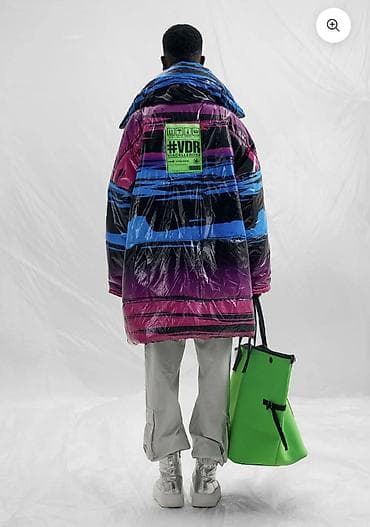 Ženska zimska jakna – šarena, sa grafičkim prugama u nijansama roze na lalafo.rs — 7 Ženska zimska jakna – šarena, sa grafičkim prugama u nijansama roze — 7