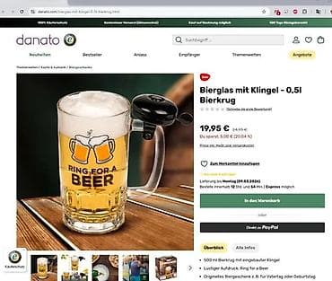 Kriger krigla za pivo sa zvonom – 0,5 l - Staklena krigla zapremine na lalafo.rs Kriger krigla za pivo sa zvonom – 0,5 l - Staklena krigla zapremine