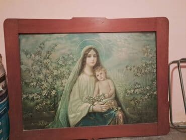 Velika stara litografija – Bogorodica sa Hristom (oko 1930.) Prodajem na lalafo.rs Velika stara litografija – Bogorodica sa Hristom (oko 1930.) Prodajem