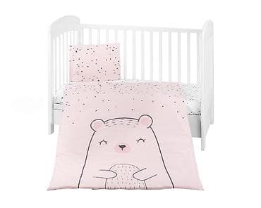 Komplet posteljine za krevetac – roze “meda” - Sastav: navlaka za na lalafo.rs Komplet posteljine za krevetac – roze “meda” - Sastav: navlaka za