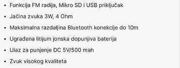 Xwave prenosni Bluetooth zvučnik - Snaga: 3 W, 4 Ohm - Maksimalna at lalafo.rs — 2 Xwave prenosni Bluetooth zvučnik - Snaga: 3 W, 4 Ohm - Maksimalna — 2