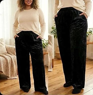 pantalone butiku ali: Ženske široke pantalone od pliša Vel: S, M, L, XL, 2XL,3XL,4XL - na lalafo.rs — 1 pantalone butiku ali: Ženske široke pantalone od pliša Vel: S, M, L, XL, 2XL,3XL,4XL - — 1