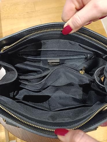 Crna kozna torba – TT Bagatt - Materijal: spolja kombinacija glatke at lalafo.rs — 4 Crna kozna torba – TT Bagatt - Materijal: spolja kombinacija glatke — 4