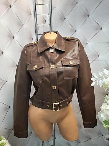 pantalone gina benotti: Ženska kraća jakna od eko kože sa kaišem - Model: strukirana jakna sa na lalafo.rs — 3 pantalone gina benotti: Ženska kraća jakna od eko kože sa kaišem - Model: strukirana jakna sa — 3